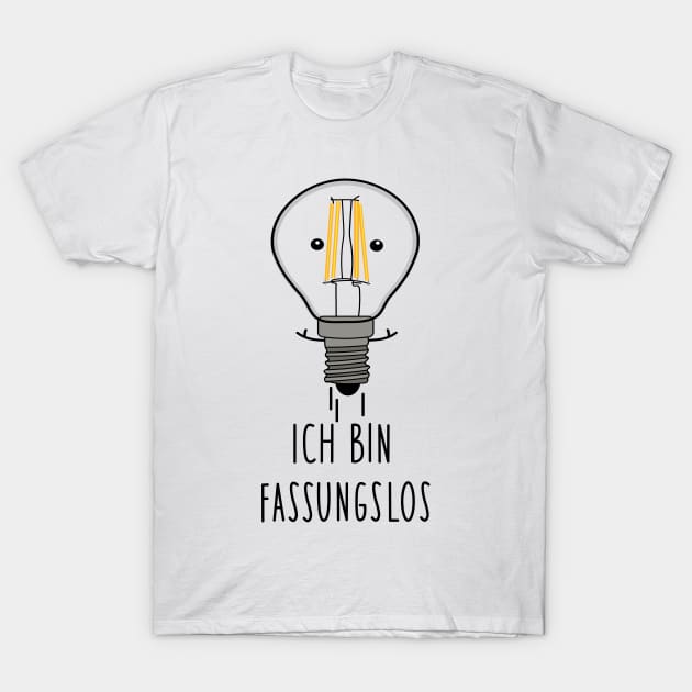 Funny lightbulb without socket T-Shirt by spontania